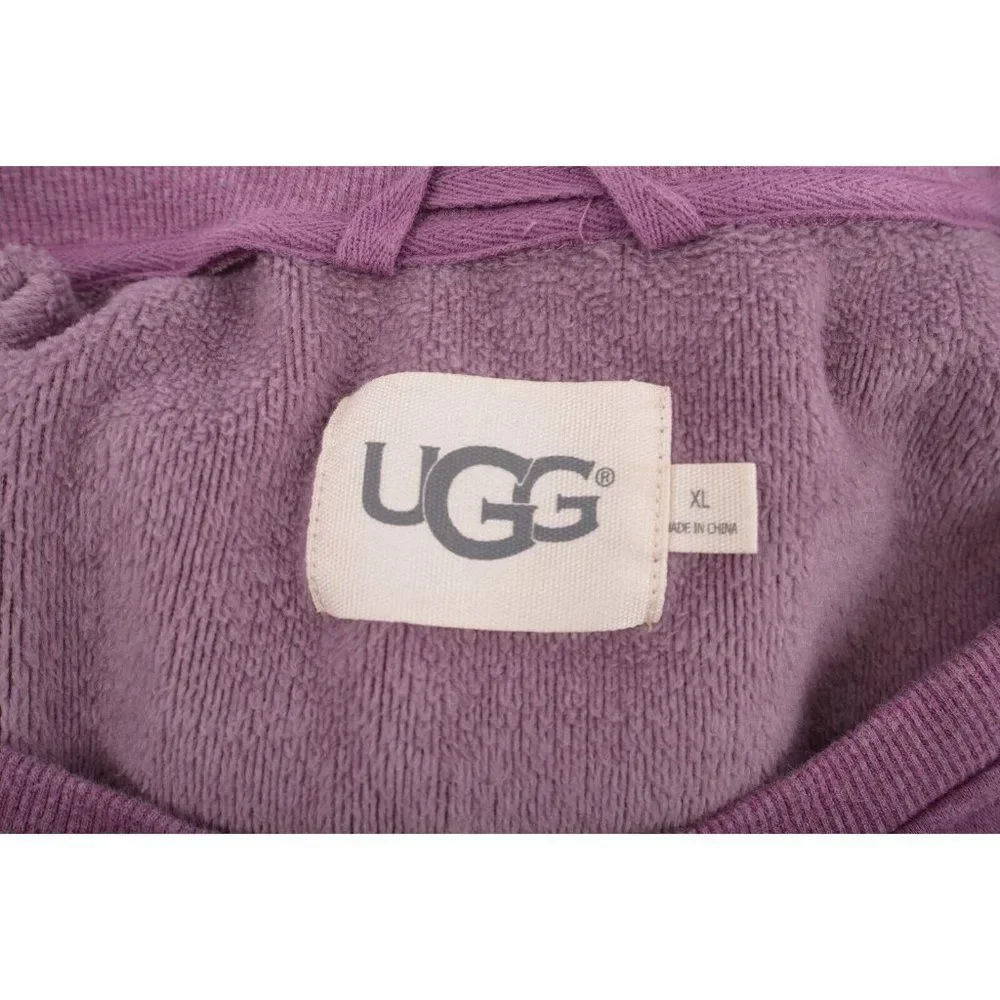 UGG Australia Womens Sweatshirt Morgan XL Purple Pullover Double Knit Fleece_6